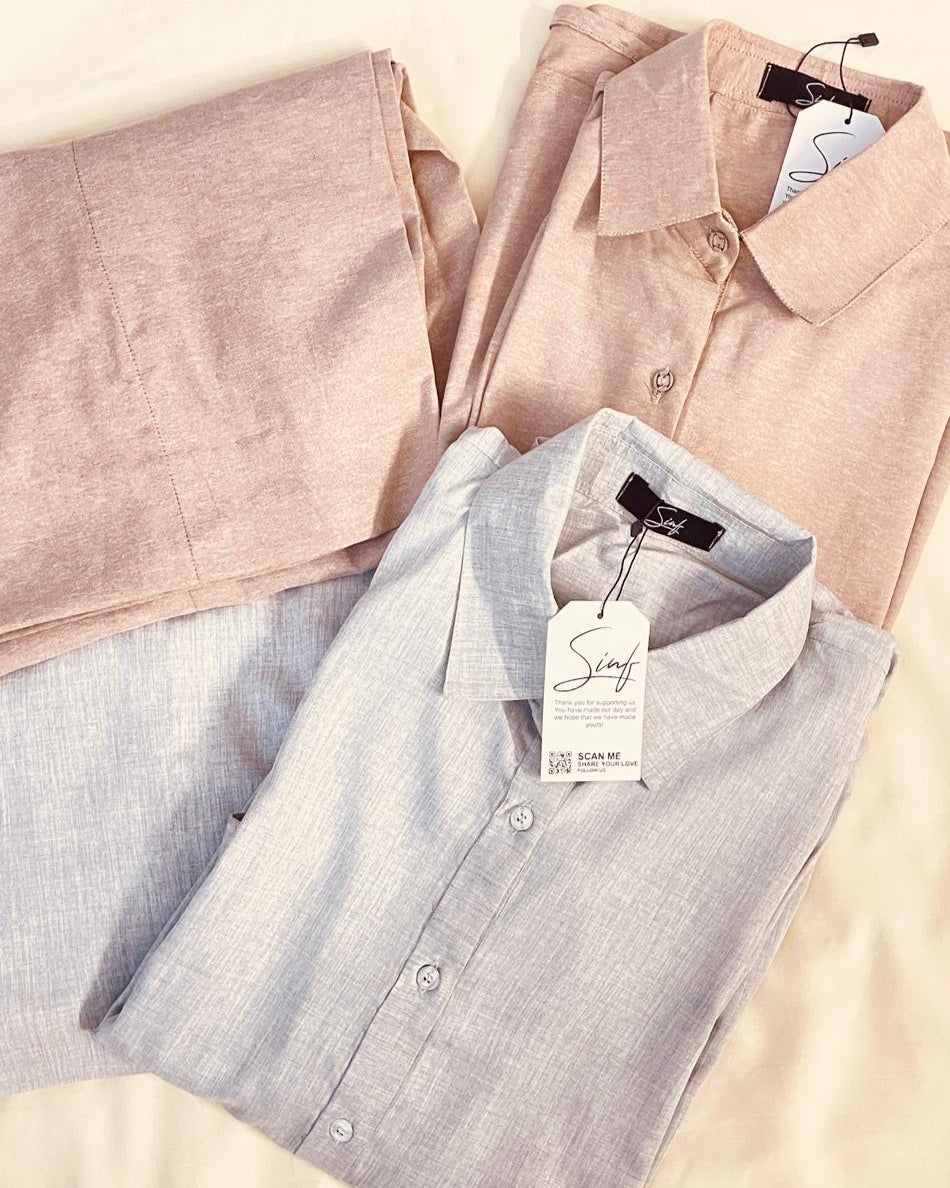 Button-down Coord Set