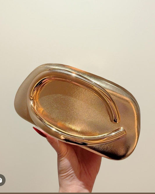 Gold acrylic clutch