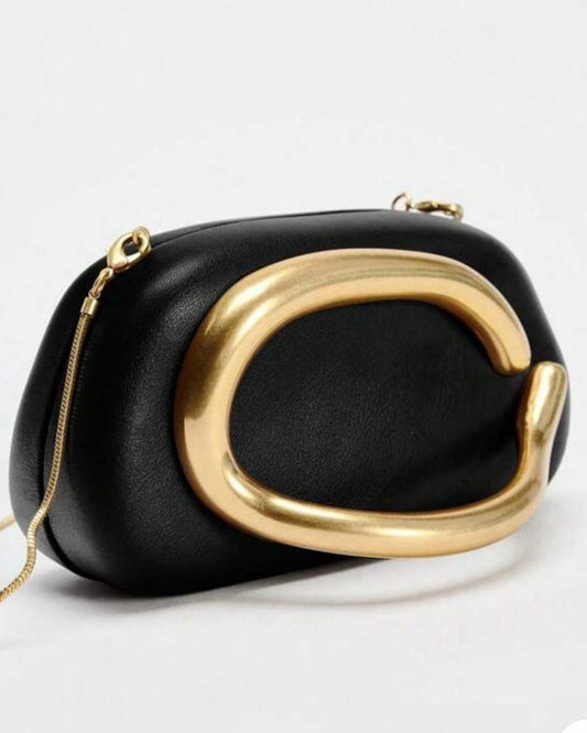 Black PU Leather Clutch