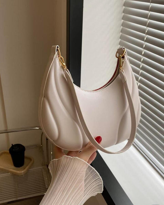 Solid color small shoulder bag