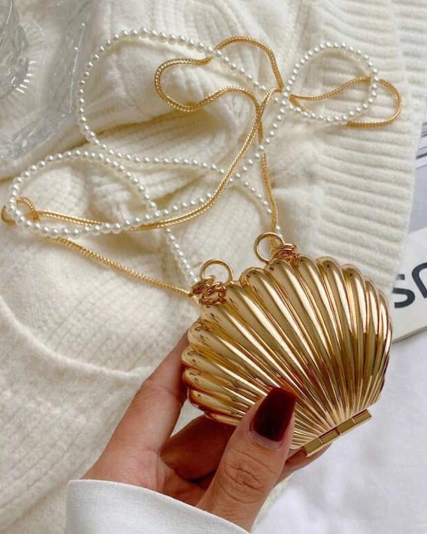Mini metal shell bag