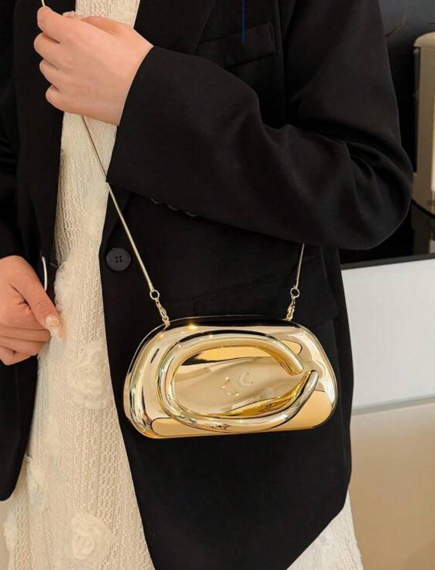 Gold acrylic clutch