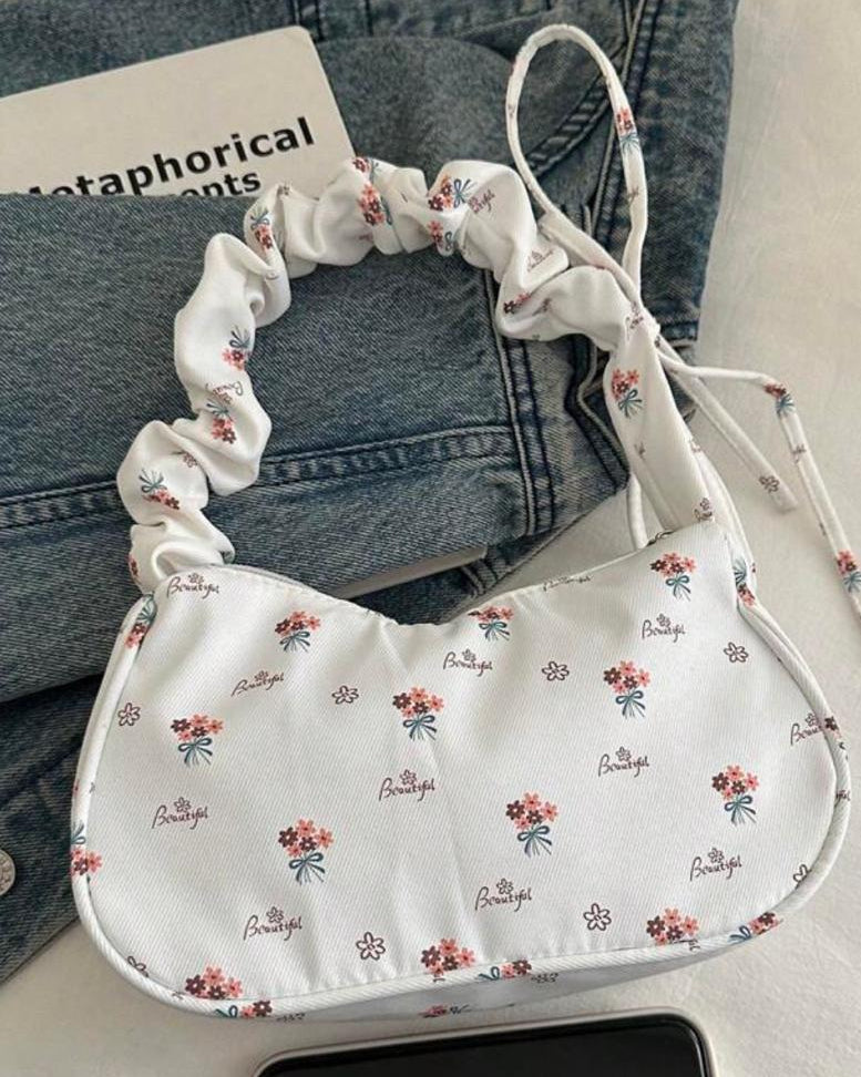 Floral pattern cross body shoulder bag