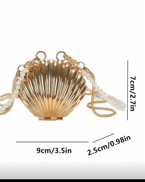 Mini metal shell bag